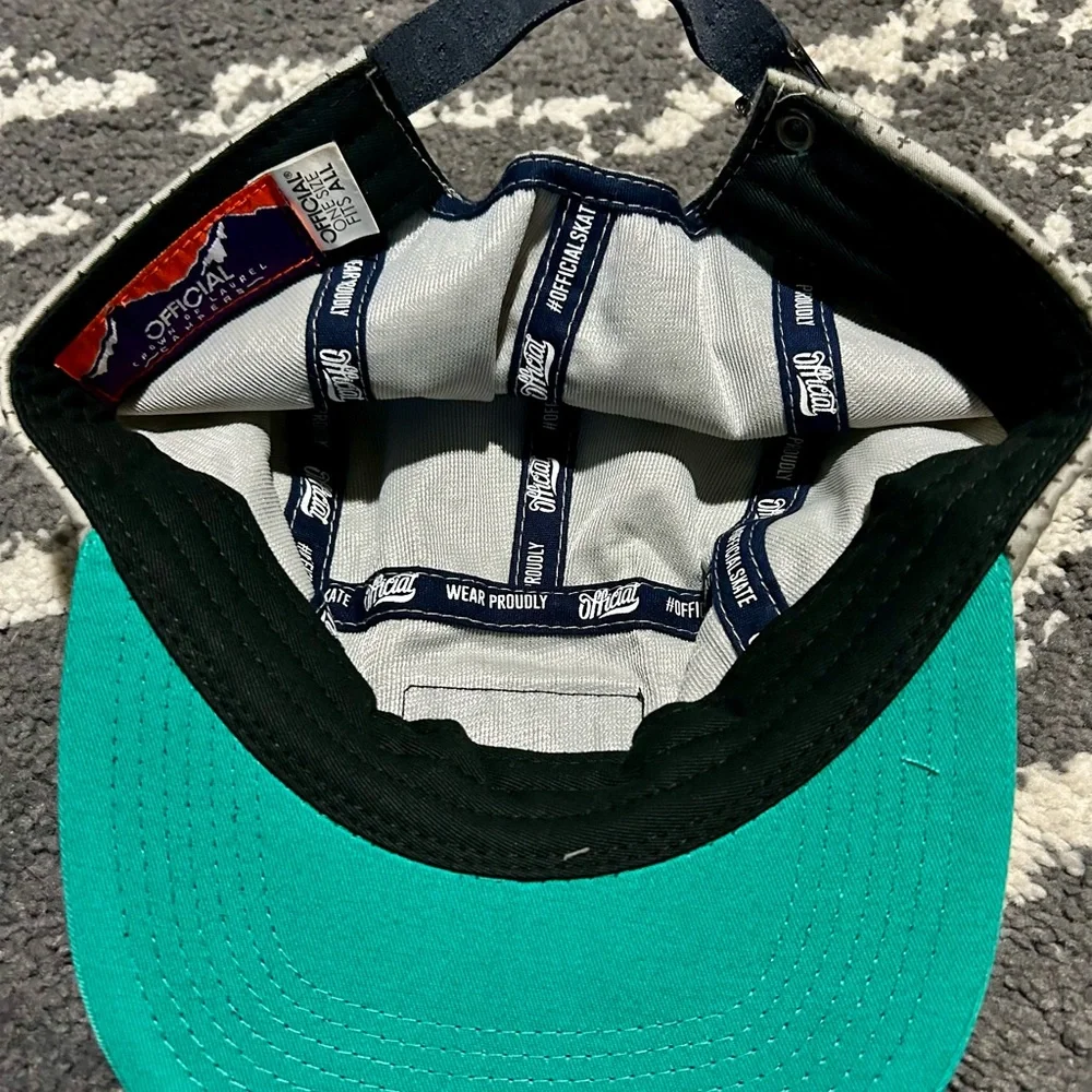 Official Gray Kids' Hat with Teal Brim & California Flag Five Panel OSFA
